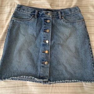 Denim High-waisted Mini Skirt